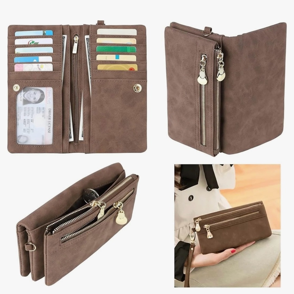 Elegant Brown Clutch Wallet